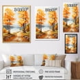 thumbnail image 4 of Designart "Golden Canopy Maple Trees in the Fall II" Floral Floater Framed Wall Decor, 4 of 7