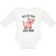 thumbnail image 3 of Inktastic This Little Piggy Loves Mama- cute Boys or Girls Long Sleeve Baby Bodysuit, 3 of 5