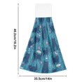 thumbnail image 6 of Yayeee Kitchen Hanging Hand Towels Set of 2 with Loop Bathroom Absorbent Tie Towel, Blue Forest Cat Pattern, 6 of 7