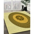 thumbnail image 3 of Ahgly Company Machine Washable Indoor Square Transitional Dark Bisque Brown Area Rugs, 3' Square, 3 of 7