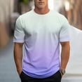 thumbnail image 2 of Gradient Print Short Sleeve Tee with Crew Neck for Everyday Casual Wear - Modern Gradient Design for Daily Use, 2 of 4