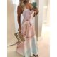 thumbnail image 2 of Vestido de verano sin mangas para mujer, nuevo, informal, largo, retro, con tirantes, estampado de textura 3D, cómodo y transpirable., 2 of 4
