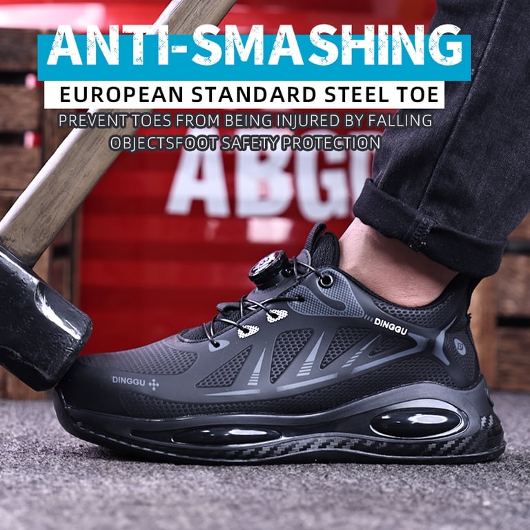 Men's Slip-Resistant Hook and Loop Work Shoes