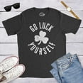 thumbnail image 4 of Mens Go Luck Yourself T Shirt Funny Sarcastic Shamrock Tee Saint Patricks Day Graphic Tees, 4 of 7