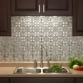thumbnail image 4 of FASÃ„DE Traditional Style/Pattern 1 Decorative Vinyl 18in x 24in Backsplash Panel in Brushed Aluminum (5 Pack), 4 of 15