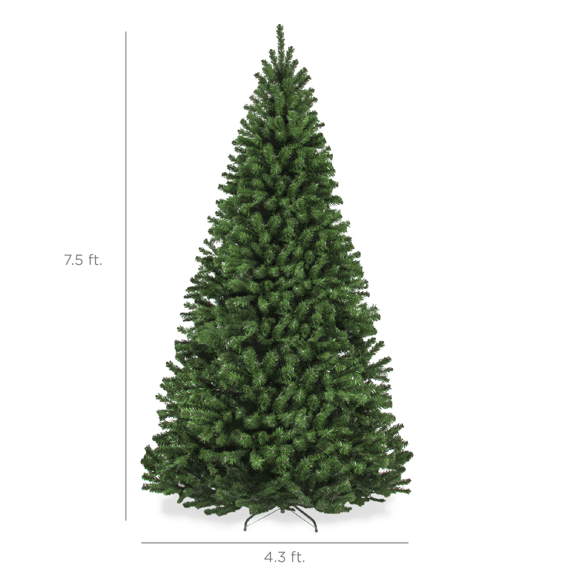 Best Choice Products 7.5ft Premium Spruce Artificial Christmas Tree w/ Easy Assembly, Metal Hinges & Foldable Base