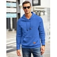 thumbnail image 3 of COOFANDY Men's Knit Hoodie Pullover Regular Fit Long Sleeve Drawstring Hooded Sweatshirt with Kanga Pocket, 3 of 7