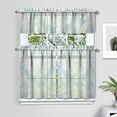 thumbnail image 2 of Farmhouse Boho Curtains 36 Inch - 3 Panel Vintage Wildflower Set with Rustic Floral Print, Rod Pocket Kitchen Window Drapes for Country Cottage Style, 2 of 6