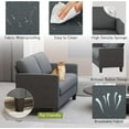 thumbnail image 5 of LAZZO 57" Mid Century Loveseat Sofa, Deep Seat Modern Couch for Bedroom, Living Room, Dorm & Office, Gray, 5 of 9
