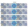 VICOODA 20Pcs Decorative Tile Stickers Set，Traditional Waterproof Talavera Tiles Stickersl Bathroom & Kitchen Tile Decals Easy to Apply Just Peel and Stick Home Decor PVC Decals