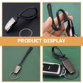 thumbnail image 2 of Shisuyan Metal Key Fob Zinc Alloy Black Rectangular Buckle 2Pcs 7.7X1.3X0.2In, 2 of 8