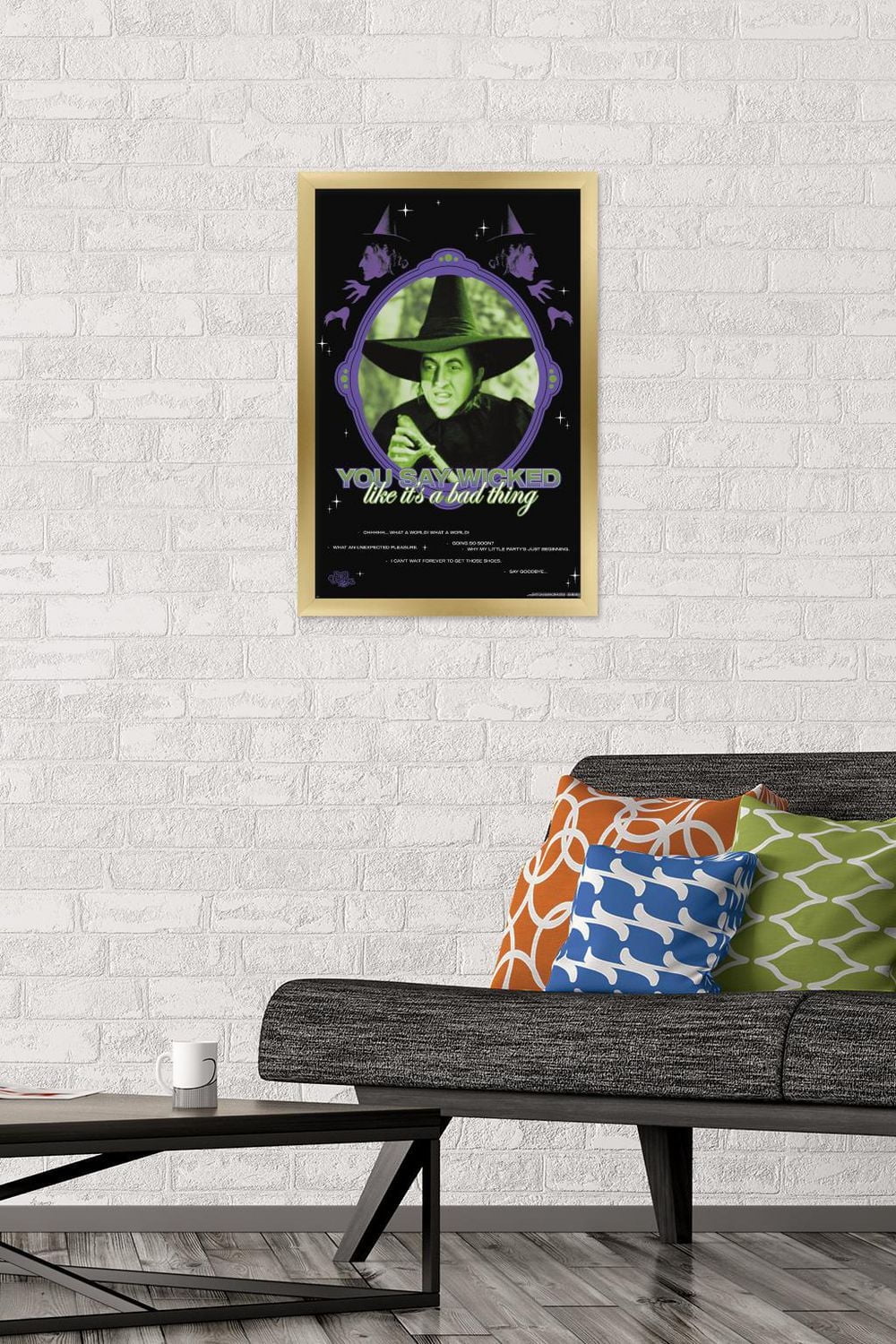 The Wizard Of Oz - You Say Wicked Wall Poster, 22.375" x 34" Framed