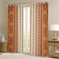 thumbnail image 2 of Feelyou Vintage Orange Aztec Black Out Curtains, Mid Century Fashion Curtains Pack of 2 (42x63 Each), Teens Adult Women Men Bedroom Curtains, Living Room Curtains Decor, 2 of 6