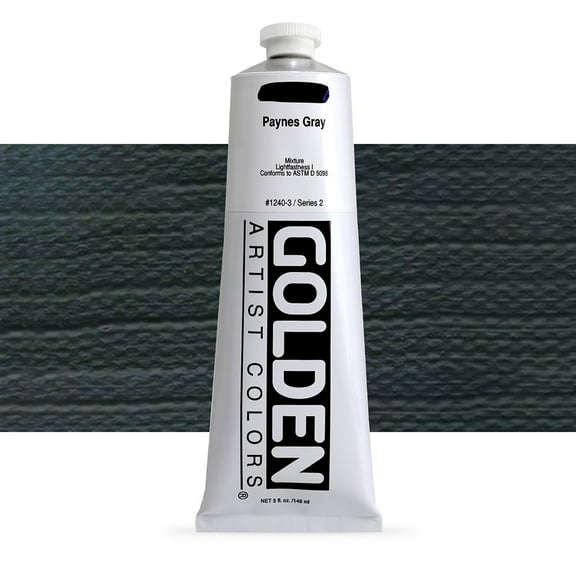 Golden Heavy Body Artist Acrylics - Paynes Gray, 5 oz Tube