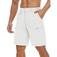 thumbnail image 2 of TACVASEN Men's Causal Outdoor Cargo Shorts Quick Dry Stretch Shorts With Pockets White 34, 2 of 6