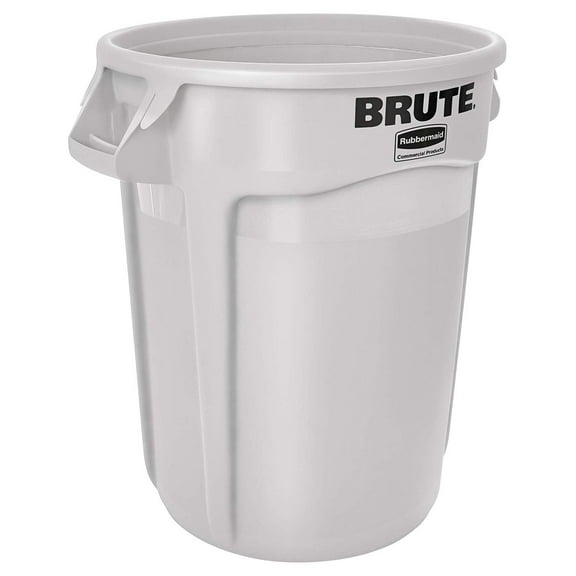 Rubbermaid Commercial BRUTE Trash Can, 32 Gallon, White, FG263200WHT