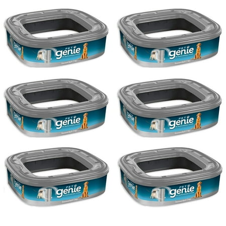 Pet Poop Disposal - Pet Genie Pet Waste Disposal System, Standard Refills 14 ft (Pack of 6)