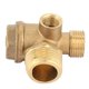 thumbnail image 1 of Connecteur de tube de clapet anti-retour fileté mâle pour compresseur d'air en laiton à 3 ports, 1 of 2