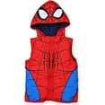thumbnail image 5 of Marvel Spider-Man Sherpa Lined Hooded Vest Crewneck Top and Pants Set (Boys), 3 Piece Set, Sizes 18M-7, 5 of 5
