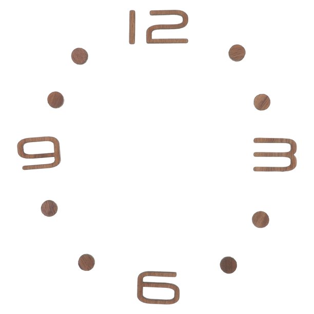 Kit de números de reloj de madera, números de reloj árabes clásicos, accesorios de reloj autoadhesivos para pared, reloj de cuarzo, decoración artesanal