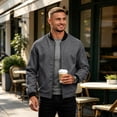 thumbnail image 5 of Men's Lightweight Bomber Jacket Causal Fashion Stylish Windbreaker Light Jacket Light, 5 of 6
