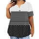 thumbnail image 1 of Camisetas Casuales de las Mujeres Largo Casual Impreso Cuello Redondo Suelto Top, Camiseta de Verano de Manga Corta, 1 of 5