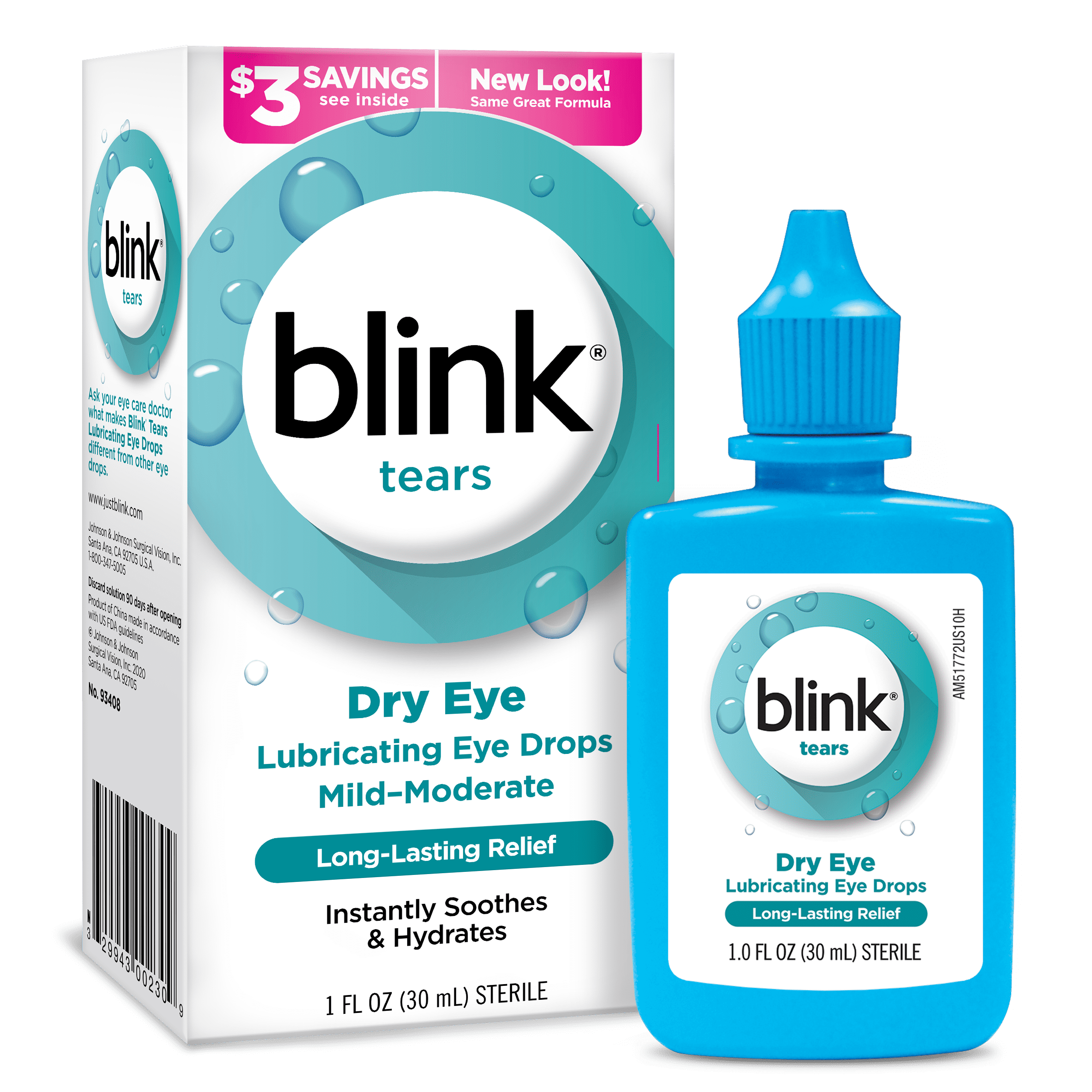 Blink Tears Lubricating Eye Drops, Mild Moderate Dry Eye, 1 fl oz