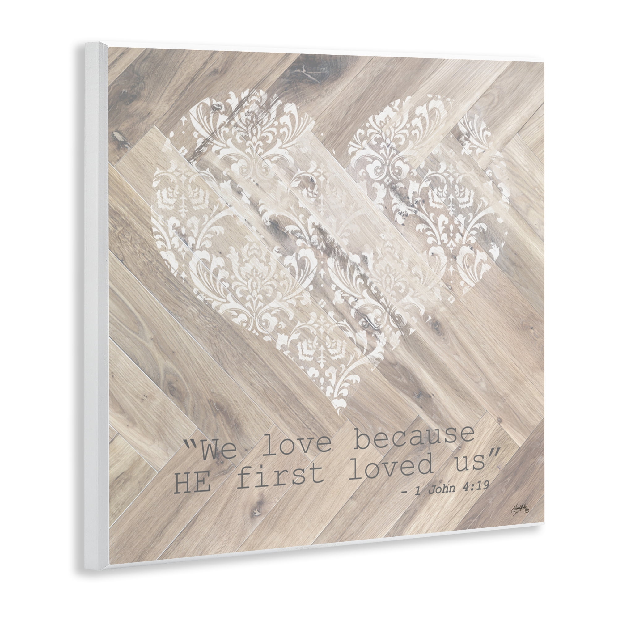 Stupell Industries He Loved Us First Wall Plaque Art, design by Elizabeth Medley