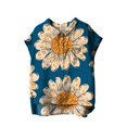 thumbnail image 2 of Blue Womens Blouses Cute Tops for Women Collar Non Sleeve Linen Shirts Plus Size Floral Blouses Casual Summer Clothes Summer Tops for Women, 2 of 4