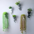 thumbnail image 2 of Ceramic Wall Plant Pots Hanging Planter Succulent Plant Pots Creative Human Shaped Small Cactus pots Flower Pots Mini Plant Planters, 2 of 8