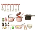 thumbnail image 3 of Milaget Pretend Play Simulation Cookware Appliance for Party Favors 32pcs Pink, 3 of 9
