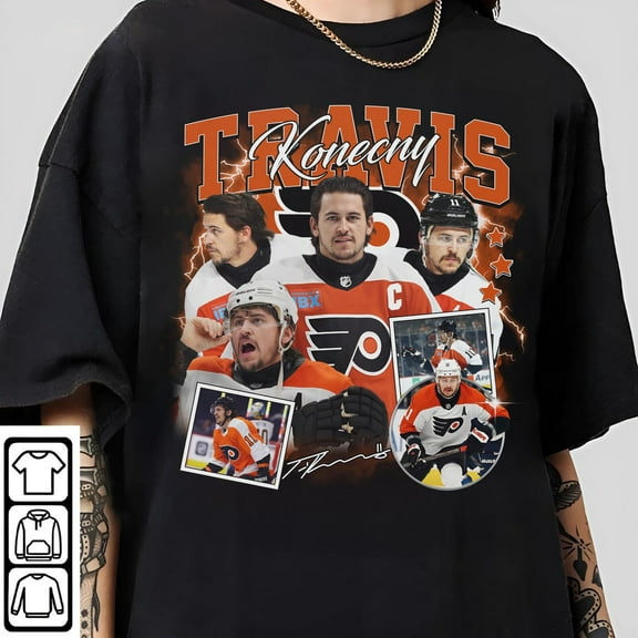 Comfort colors Vintage Travis Konecny Style T-Shirt, Ice Hockey Apparel, Unisex Tee