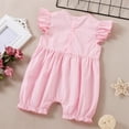thumbnail image 4 of BLVB Newborn Toddler Girl Romper Ruffle Sleeve Embroidery Onesie Infant Jumpsuit Summer Baby Clothes Outfit, 4 of 4