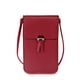 thumbnail image 1 of Bolso de teléfono táctil para mujer con ventana transparente - cartera cruzada de cuero para iPhone y Android, ranuras para tarjetas de crédito, bolso de viaje ligero, 1 of 2