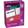Two Pocket Folders, Holds up to 40 Sheets, 25 Assorted Folders
