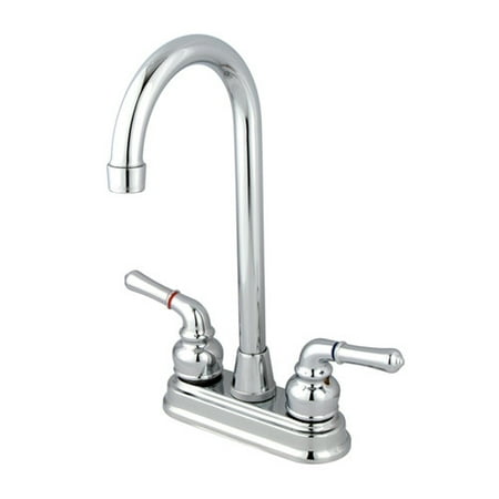 UPC 663370549106 product image for Kingston Brass KB491 Two Handle 4 inch Centerset High-Arch Bar Faucet | upcitemdb.com