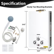 TCFUNDY 4.8 GPM 18L Tankless Water Heater LPG Liquid Propane Gas Instant Hot Boiler with Digital Display