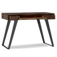 thumbnail image 3 of SIMPLIHOME Lowry SOLID WOOD and Metal Modern Industrial 44 inch Wide Home Office Desk, Writing Table, Workstation, Study Table Furniture in Distressed Charcoal Brown, 3 of 5