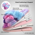 thumbnail image 4 of Barerun Women's Memory Foam Plush Fuzzy Slippers, Pink, 4 of 7
