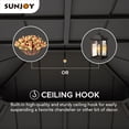 thumbnail image 6 of Sunjoy 11 x 13 ft. Hardtop Gazebo Outdoor 2-Tier Steel Hardtop Metal Gazebo with Dual Rails and Ceiling Hook, Suitable for Patio & Backyard, Grey, 6 of 10