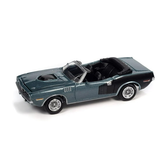 1971 Plymouth Barracuda Convertible, Winchester Gray - Johnny Lightning JLSP153/24B - 1/64 scale Diecast Model Toy Car