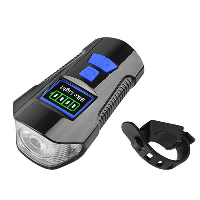 Bike Light USB Rechargeable Cycling Headlight with 120dB Horn 4 Lighting Modes Waterproof Bicycle Front