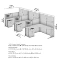 thumbnail image 5 of Office in an Hour 3 Person L Cubicle Desk Set in Natural Elm - Engineered Wood, 5 of 5