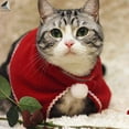 thumbnail image 2 of PULLIMORE Christmas Dog Cloak Cat Red Cape Costume Xmas Pet Clothes Apparel（Size M）, 2 of 9