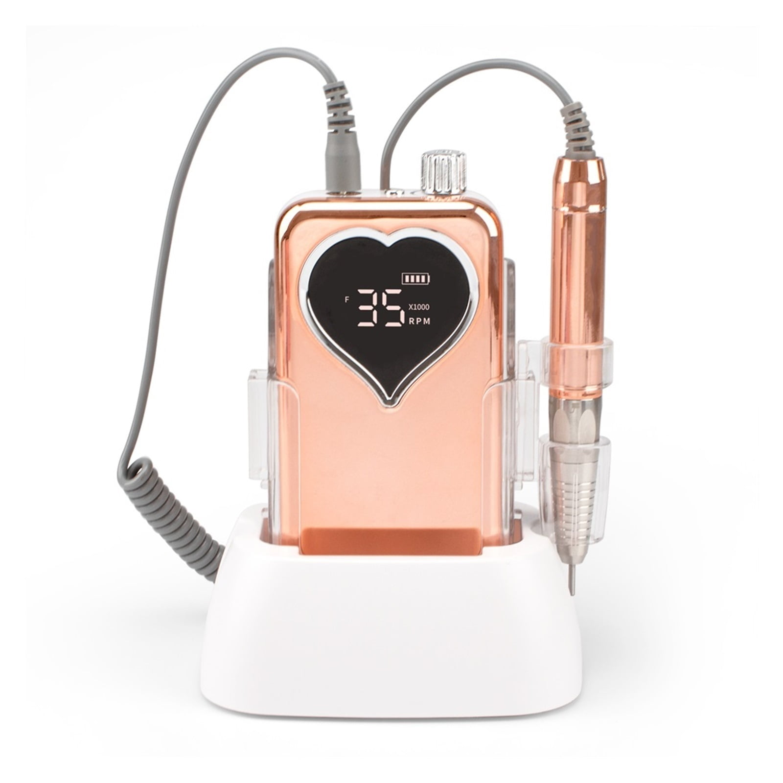 Plating Gold Brushless Cordless Electric Nail Drill Machine 35000rpm Drill Set For Manicure Rechargeable Wireless Drill E File