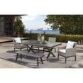 thumbnail image 2 of Pemberly Row Coastal Brown Aluminum Rectanglular Patio Table, 2 of 10