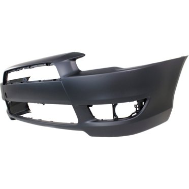 Evan-Fischer Front Bumper Cover For 2008-2015 Mitsubishi Lancer – CAPA Certified, Primed, With Fog Light Holes