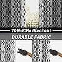 DriftAway Mason Thermal Blackout Grommet Window Curtains Geometric Trellis Pattern 2 Panels 96"L x 52"W Gray