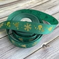 thumbnail image 3 of Christmas Ribbon Satin Ribbons Printed with Golden Christmas Tree Snowman Snowfl, 3 of 4