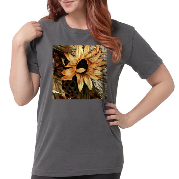 CafePress - Sunflower T Shirt - Womens Comfort Colors® Shirt